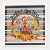 Serviette En Papier Belle Collection d'automne populaire Thanksgiving (Devant)