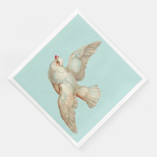Serviette En Papier belle colombe blanche (Coin)