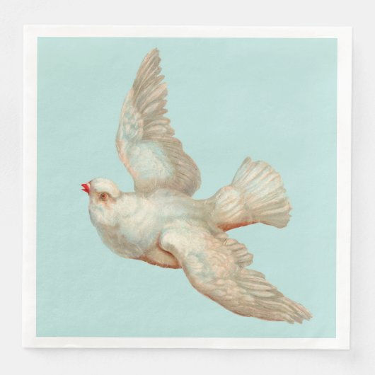 Serviette En Papier belle colombe blanche (Devant)