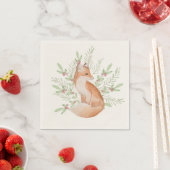 Serviette En Papier Belle conception de papier de papier fox (En situation)