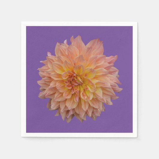 Serviette En Papier Belle dahlia orange (Devant)