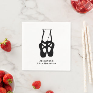 Serviette En Papier Belle Danse Ballet Jambes & Chaussons Anniversaire
