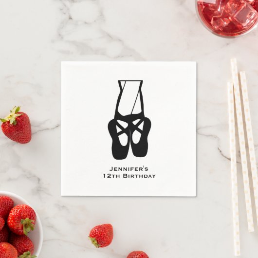 Serviette En Papier Belle Danse Ballet Jambes & Chaussons Anniversaire (En situation)