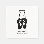 Serviette En Papier Belle Danse Ballet Jambes & Chaussons Anniversaire (Devant)