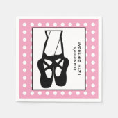 Serviette En Papier Belle Danse Ballet Jambes & Chaussons Anniversaire (Devant)