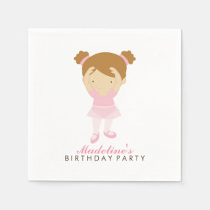 Serviette En Papier Belle Danse de Ballet Fête d'Anniversaire