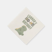Serviette En Papier Belle Dinosaure Vert Fête d'Anniversaire des jeune (Coin)