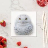 Serviette En Papier Belle, Dreamy et Serene Snowy Owl (En situation)