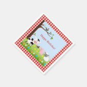 Serviette En Papier Belle ferme Animaux Anniversaire (Coin)