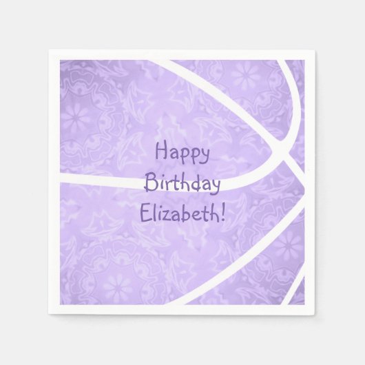 Serviette En Papier belle fête de basket violet pastel (Devant)