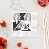 Serviette En Papier belle fille (En situation)