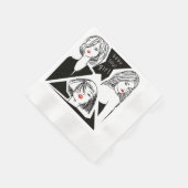 Serviette En Papier belle fille (Coin)