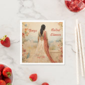 Serviette En Papier Belle fille en Sari Personnalisée (En situation)