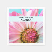 Serviette En Papier Belle Fleur rose Gros plan Photo (Devant)