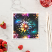 Serviette En Papier Belle Fleurs Vivid Papier Napkin (En situation)