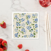 Serviette En Papier Belle florale sans couture motif oublier-me-pas bl (En situation)