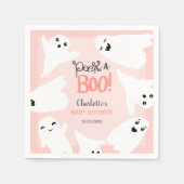 Serviette En Papier Belle Halloween fantômes baby shower rose (Devant)