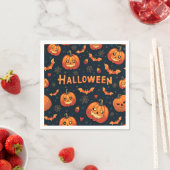 Serviette En Papier Belle Halloween Motif Party Napkin (En situation)