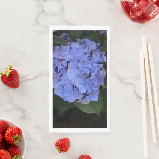 Serviette En Papier Belle Hortensia Rustique Hydrangea Violette (En situation)