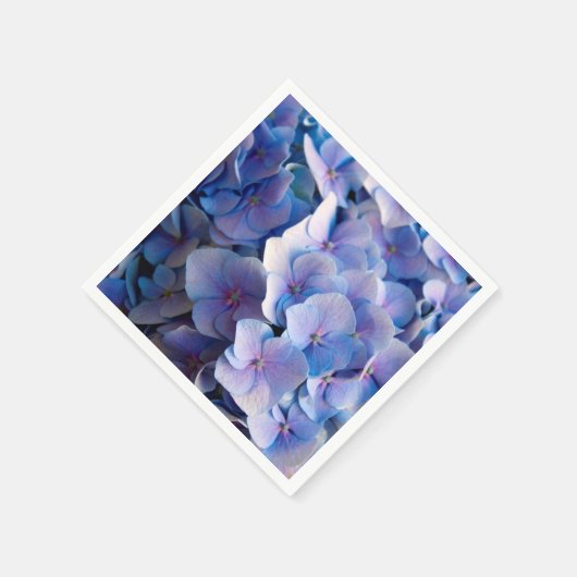 Serviette En Papier Belle Hydrangée Bleue (Coin)