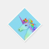 Serviette En Papier Belle licorne arc-en-ciel (Coin)