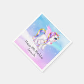 Serviette En Papier Belle licorne avec Rainbow Mane Anniversaire (Coin)