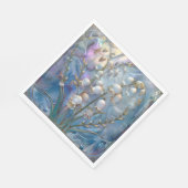 Serviette En Papier Belle Lys Iridescente de Vallée Verre Embossé (Coin)