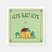 Serviette En Papier Belle maison douce maison menthe vert papier servi (Devant)