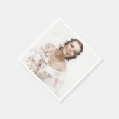 Serviette En Papier Belle Mariée Vintage (Coin)