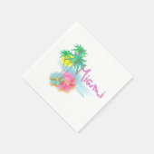 Serviette En Papier Belle Miami Florida Napkins (Coin)