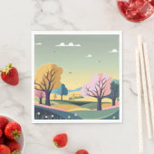 Serviette En Papier Belle nature Abstraite (En situation)