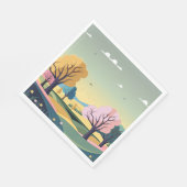 Serviette En Papier Belle nature Abstraite (Coin)
