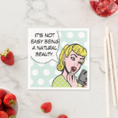 Serviette En Papier Belle Naturelle Comic Book Napkins (En situation)