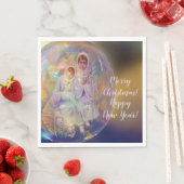 Serviette En Papier Belle Noël Joy Awesome Élégante Fête (En situation)