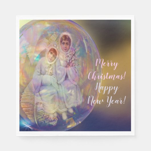 Serviette En Papier Belle Noël Joy Awesome Élégante Fête (Devant)