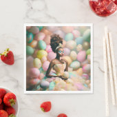 Serviette En Papier Belle Noire Pâques Muse Papier serviettes (En situation)