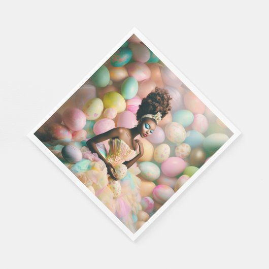 Serviette En Papier Belle Noire Pâques Muse Papier serviettes (Coin)