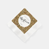 Serviette En Papier Belle Parties scintillant d'or 13e anniversaire (Coin)
