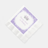 Serviette En Papier Belle Parties scintillant violette, fête d'anniver (Coin)