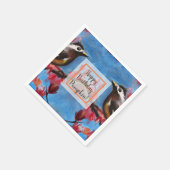 Serviette En Papier Belle peinture de printemps d'oiseaux (Coin)