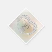 Serviette En Papier Belle Perle 30e Anniversaire (Coin)