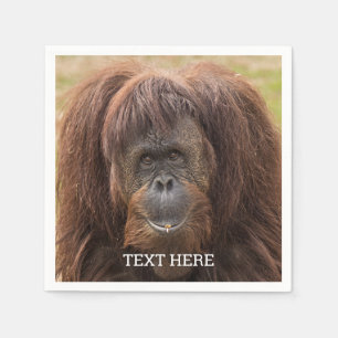 Serviette En Papier Belle photographie de Borneo Orangutan