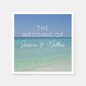 Serviette En Papier Belle photographie de plage Mariage personnalisé (Devant)