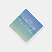 Serviette En Papier Belle photographie de plage Mariage personnalisé (Coin)