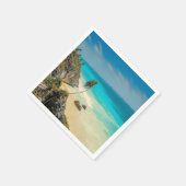 Serviette En Papier Belle plage de sable Paradis tropical (Coin)