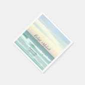 Serviette En Papier Belle Plage Mariage Nature Napkins (Coin)