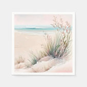 Serviette En Papier Belle plage pastel (Devant)