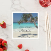 Serviette En Papier Belle Plage Tropicale Ocean Paradise Anniversaire (En situation)