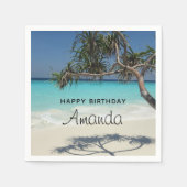 Serviette En Papier Belle Plage Tropicale Ocean Paradise Anniversaire (Devant)