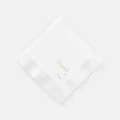 Serviette En Papier Belle police Gold Texte Mariage Cocktail (Coin)